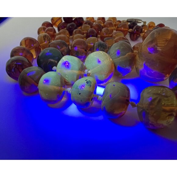 Vintage Baltic Graduating Amber Necklace Round Hand Knotted Beads - Picture 12 of 12